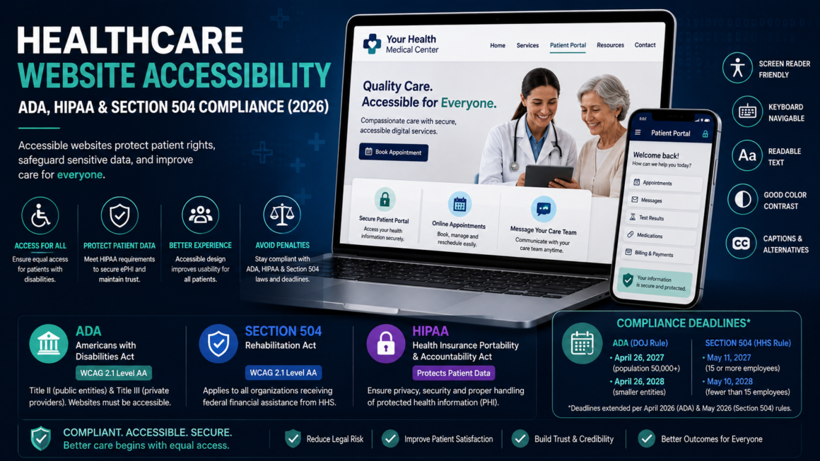 Healthcare Website Accessibility ADA, HIPAA & Section 504 Compliance (2026)