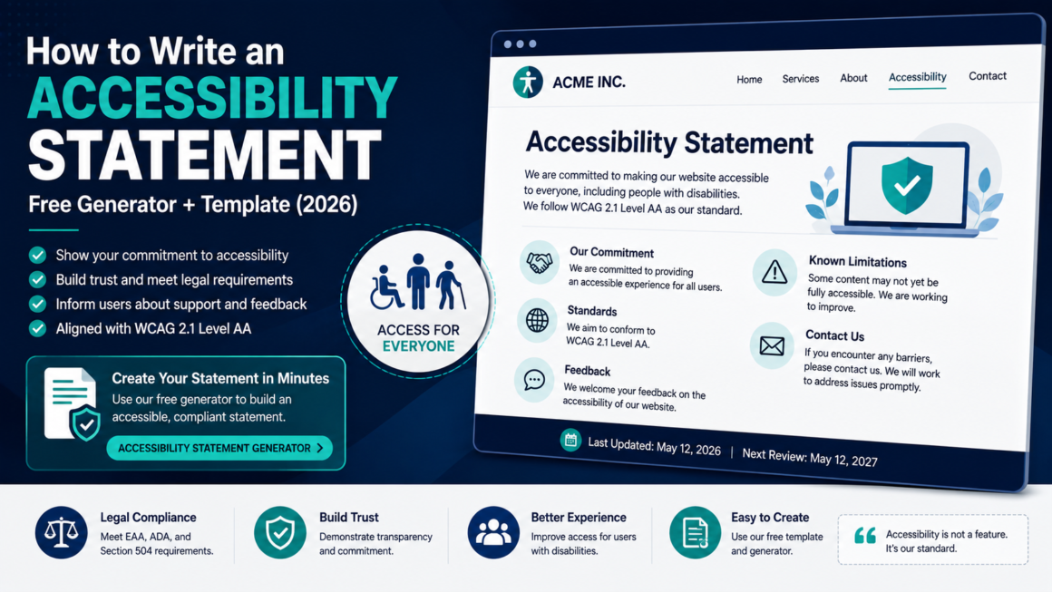 How to Write an Accessibility Statement Free Generator + Template (2026)