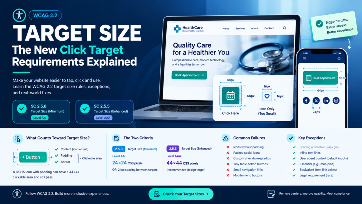 WCAG 2.2 Target Size The New Click Target Requirements Explained