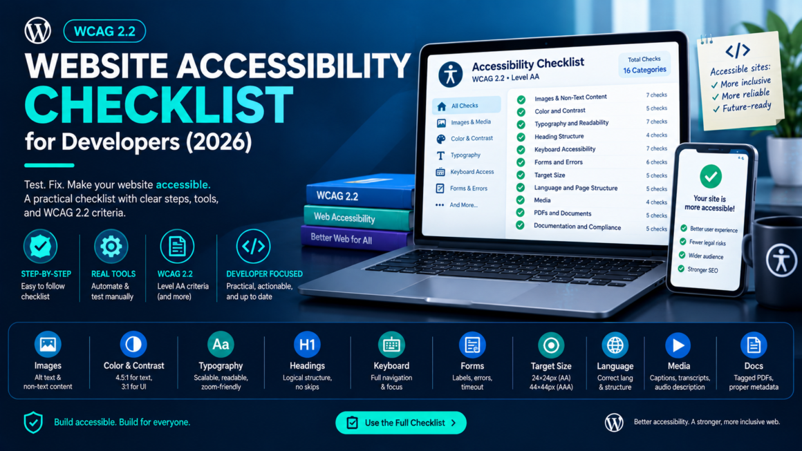 Website Accessibility Checklist for Developers (2026)